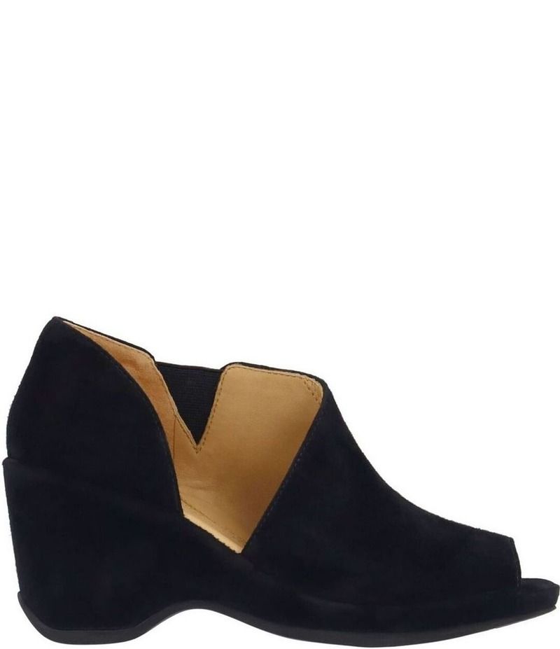 ラモールドピード レディース シューズ ブーツ・レインブーツ スエード LAmour Des Pieds Oksana Suede Peep Toe Open Side Shooties Black