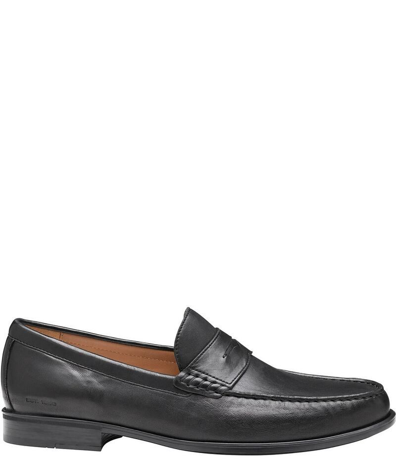 ジョンストンアンドマーフィー メンズ シューズ スリッポン・ローファー レザー ローファー Johnston Murphy Mens Harrison Leather Penny Loafers Bl