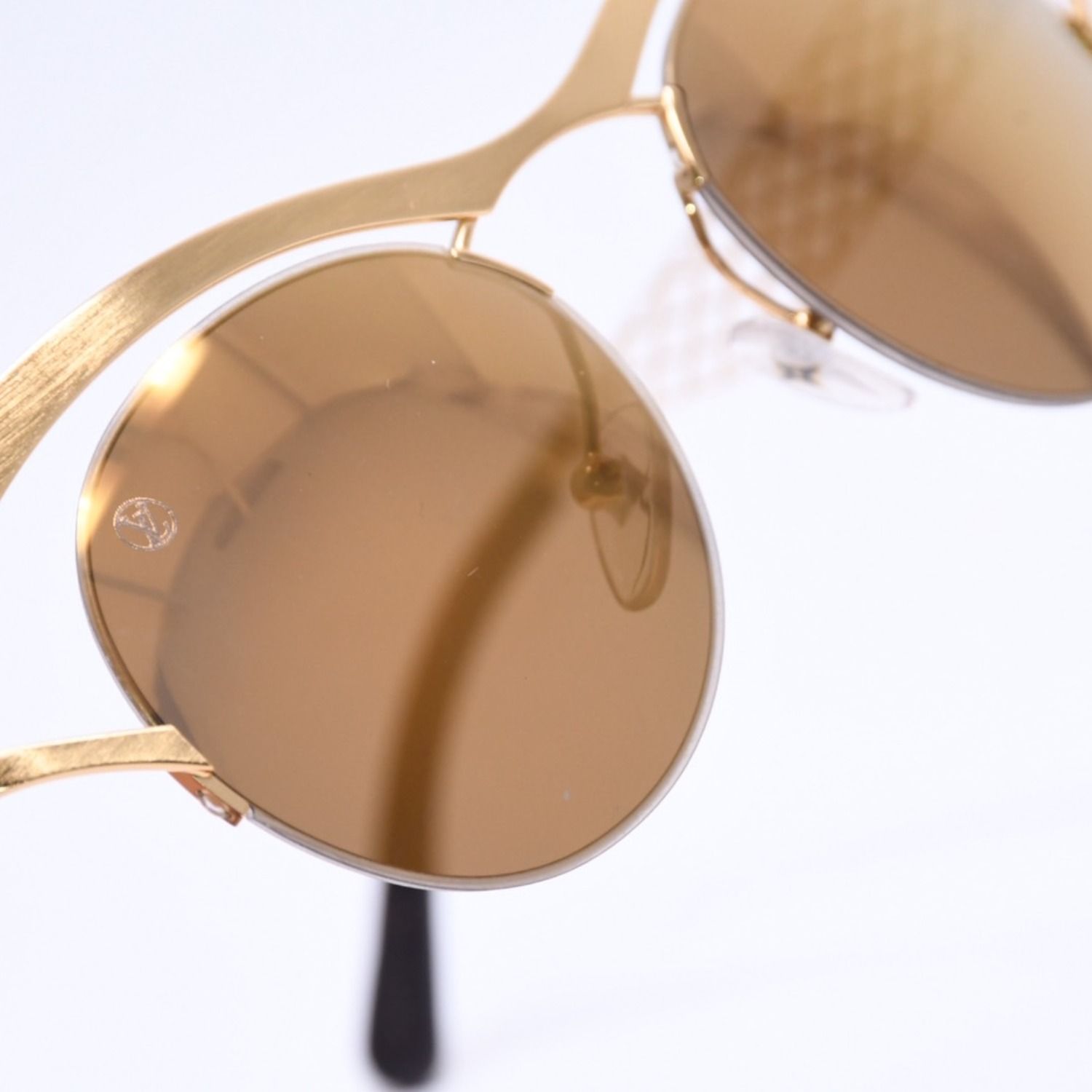 極美品 LOUIS VUITTON ルイヴィトン Sunglasses サングラス GP×レザー