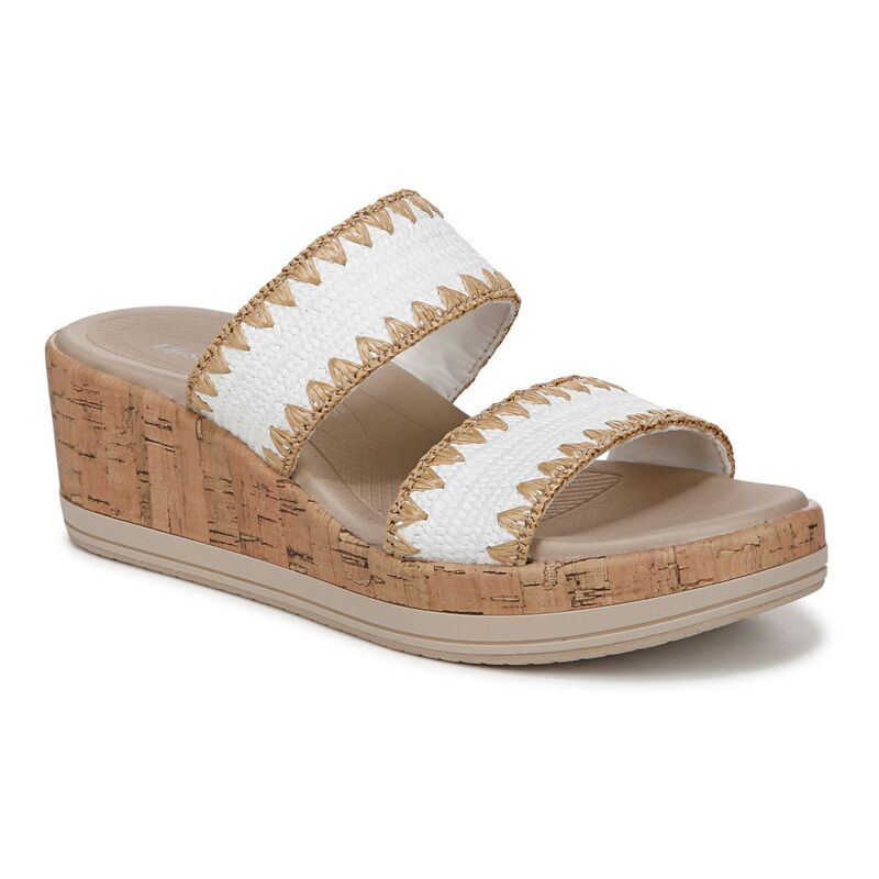 ライフストライド レディース シューズ サンダル LifeStride Resort Womens Wedge Sandals White ホワイト