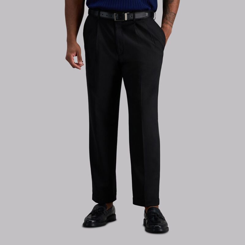 ハガー メンズ ボトムス カジュアルパンツ プリーツ Mens Haggar eCLo Stria ClassicFit Hidden Expandable Waist Pleatedress Pan