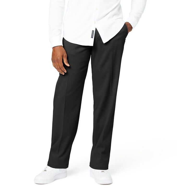 ドッカーズ メンズ ボトムス カジュアルパンツ Mens Dockerstretch Easy Khaki RelaxedFit FlatFront Pants Black ブラック
