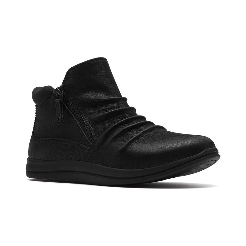 クラークス レディース シューズ ブーツ・レインブーツ アンクル Clarks Cloudsteppers Breeze Path Womens Ankle Boots Black Textile ブ