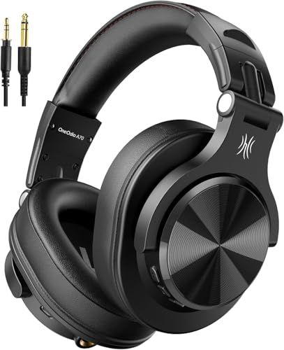 OneOdio A70 ワイヤレス ヘッドホン 最大72時間再生 bluetoothヘッドホン 有線 無線 両用 オーバーイヤー マイク付き DJ ヘッドフォン 密閉型 モニターヘッドホン ケーブル着脱式 音楽鑑賞/楽器練習/モニタニングe