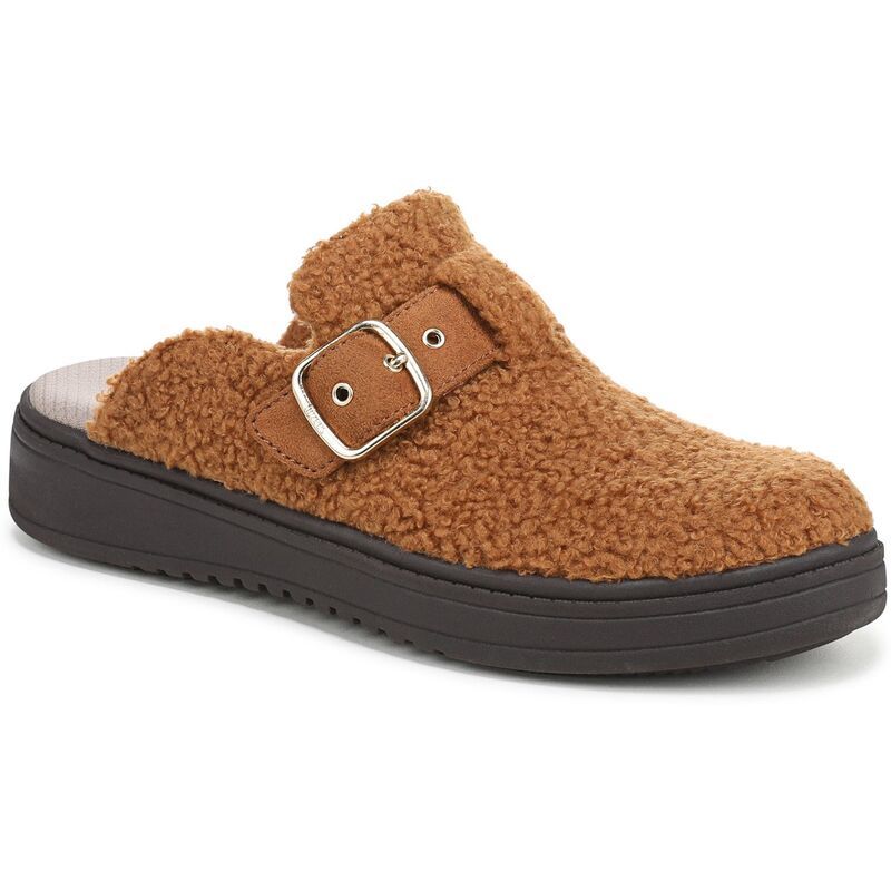 ライフストライド レディース シューズ サンダル LifeStride VibeCozy Womens Faux Fur SlipOn Mules Honey Brown ブラウン