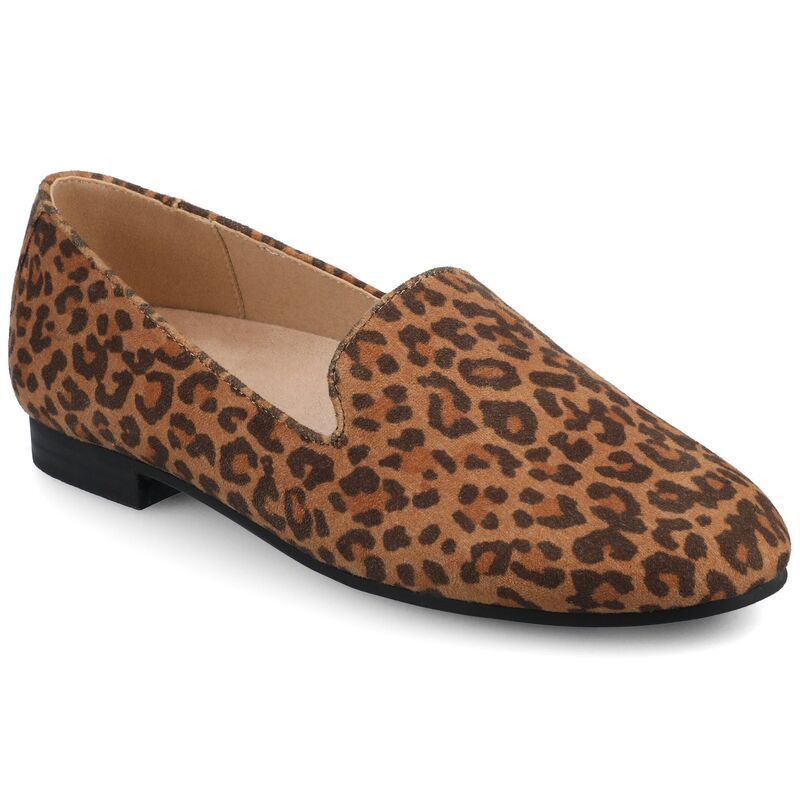 ジャーニー レディース シューズ サンダル Journee Ishani Womens Almond Toe Ballet Flats In Regular Wide Width Leopard Ca