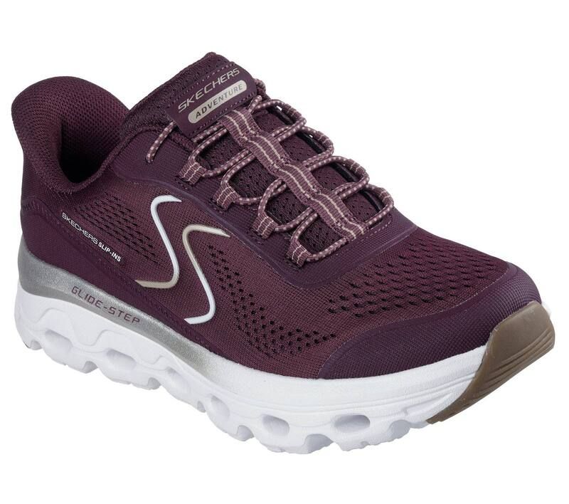 スケッチャーズ レディース シューズ サンダル スニーカー Skechers Hands Free Slipins GlideStep Sole Womensneakers Burgundy バーガン
