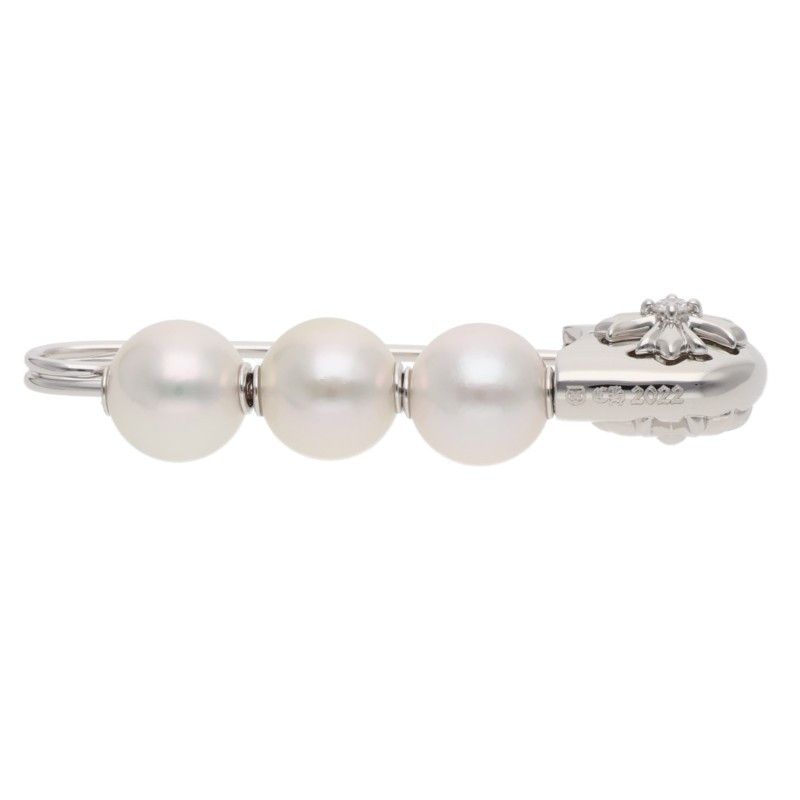 クロムハーツ MIKIMOTO CHプラスパール ホワイトゴールドピンブローチ
