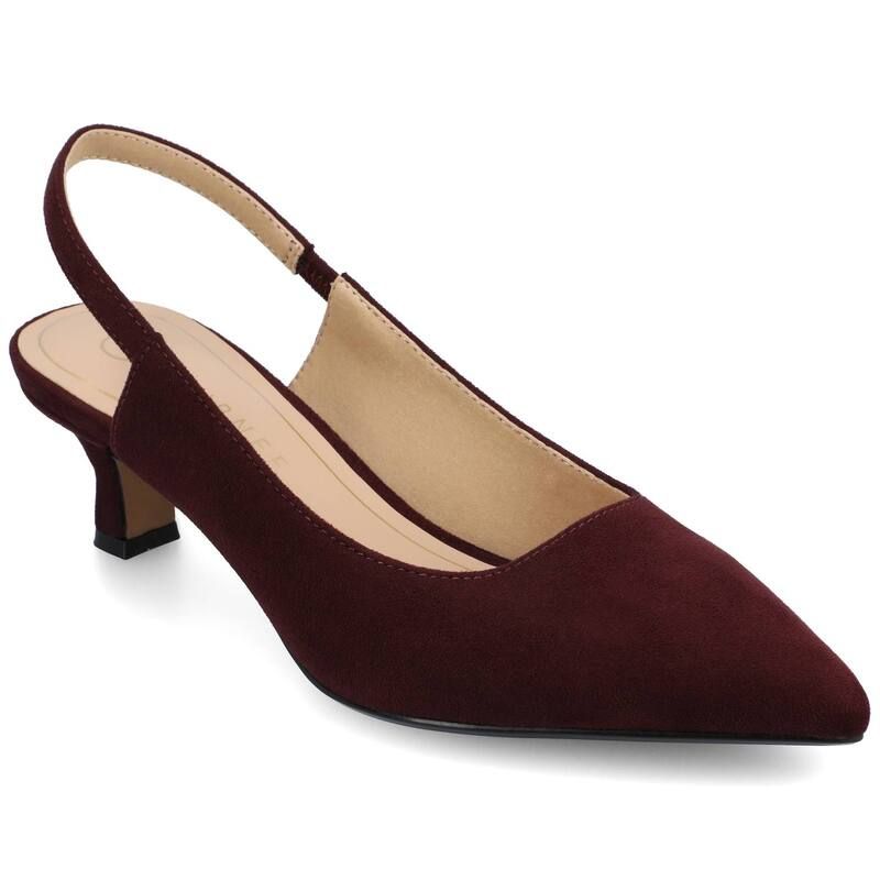 ジャーニー レディース シューズ パンプス ヒール Journee Paulina Womenslingback Heels Oxblood オックスブラッド