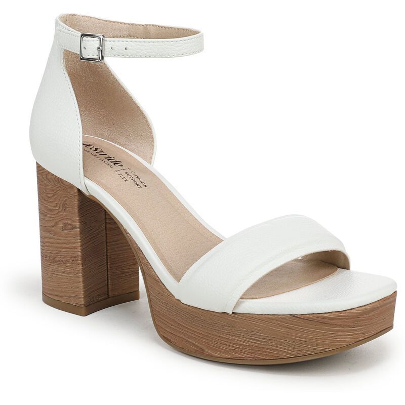 ライフストライド レディース シューズ パンプス サンダル LifeStride Ashland2 Womenstrappy Sandals White Synthetic ホワイト