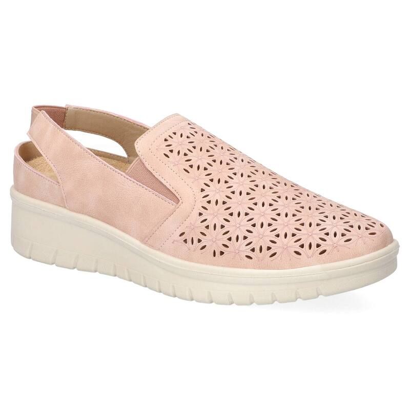 イージーストリート レディース シューズ サンダル Easy Street Petal Womens Comfort Slingback Wedges Blush ブラッシュ