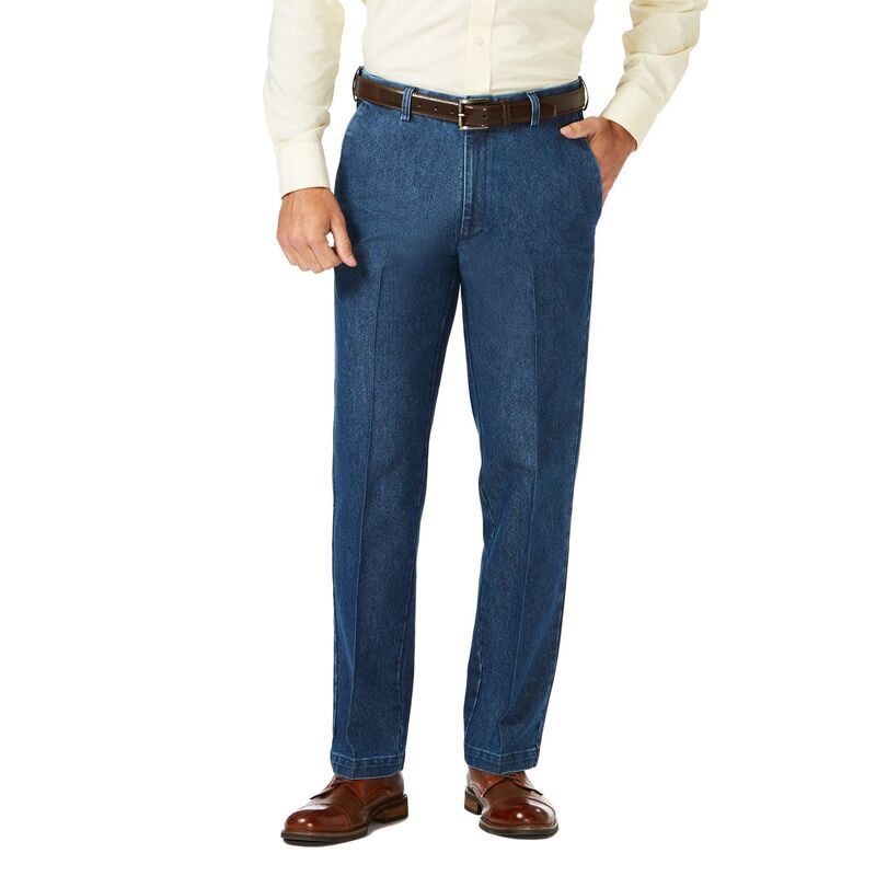 ハガー メンズ ボトムス カジュアルパンツ ジーンズ Mens Haggar ClassicFit Stretch ExpandableWaist FlatFront Jeans Medium Was