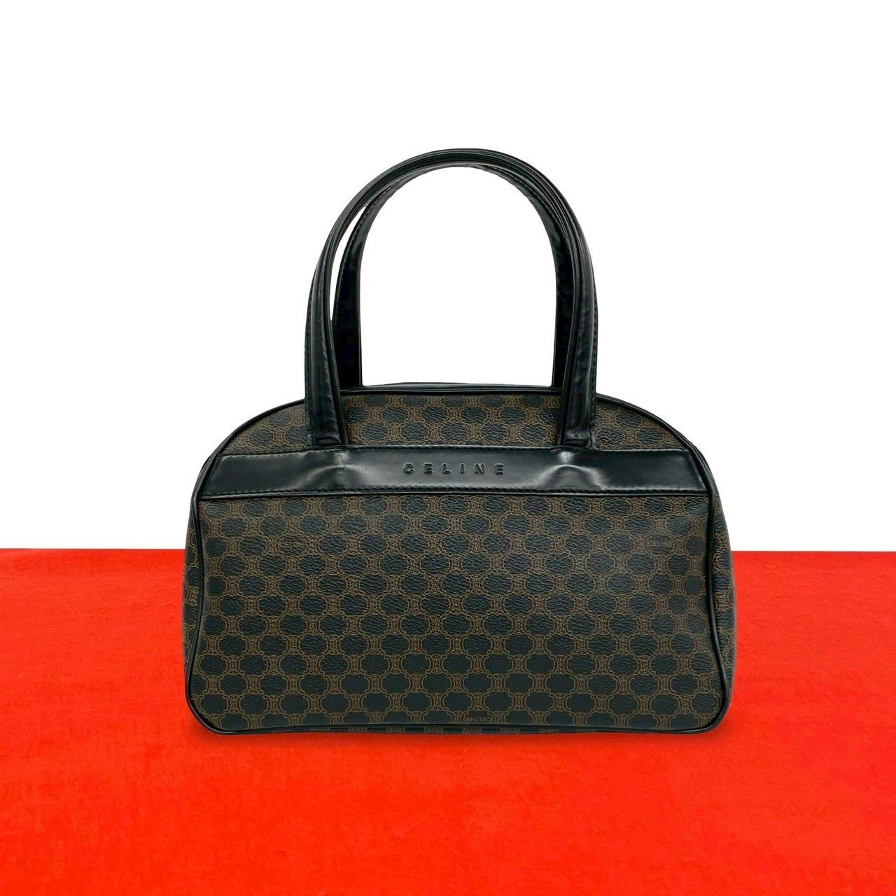 極 美品 CELINE セリーヌ マカダム ブラゾン トリオンフ 柄 ロゴ