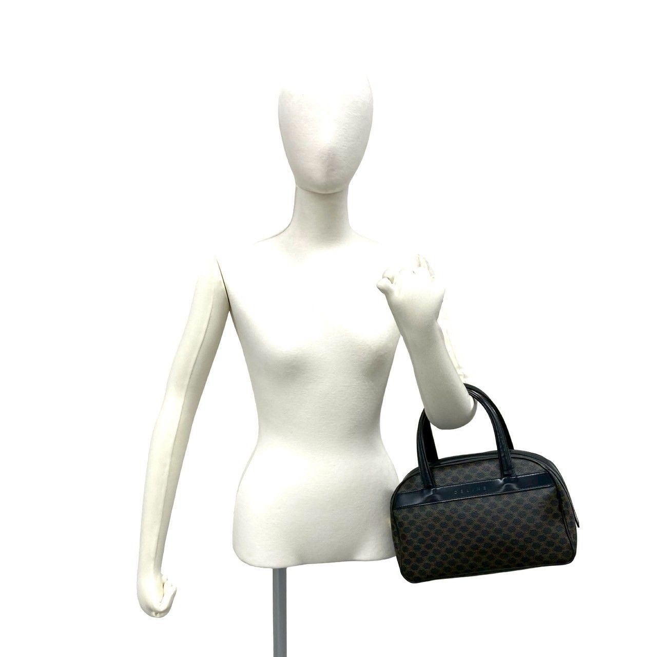 極 美品 CELINE セリーヌ マカダム ブラゾン トリオンフ 柄 ロゴ