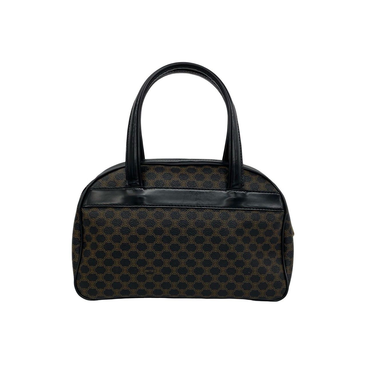 【人気】CELINE セリーヌ ボストンバッグ マカダム柄 トリオンフ ブラゾン 極 美品 CELINE セリーヌ マカダム ブラゾン トリオンフ 柄 ロゴ