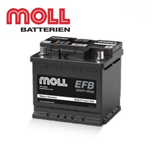 MOLL バッテリー 82052 EFB LN1 52Ah 520A アイドリングストップ車対応 VW T-Cross Porsche Audi VW 新車搭載 ドイツ