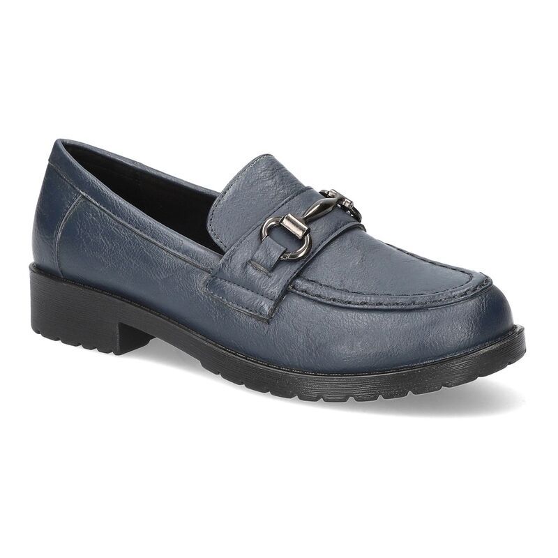 イージーストリート レディース シューズ スリッポン・ローファー Easy Street Witney Comfort Womens Loafers Navy ネイビー