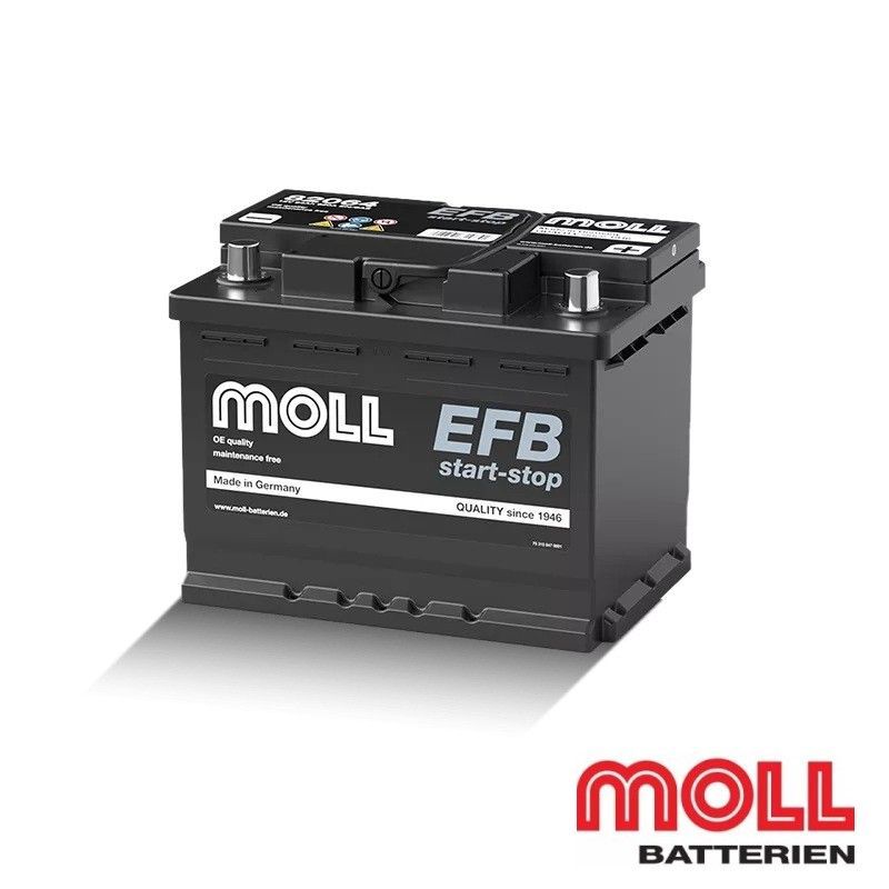 MOLL バッテリー 82064 EFB LN2 64Ah 620A アイドリングストップ車対応 Porsche Audi VW 新車搭載 ドイツ製