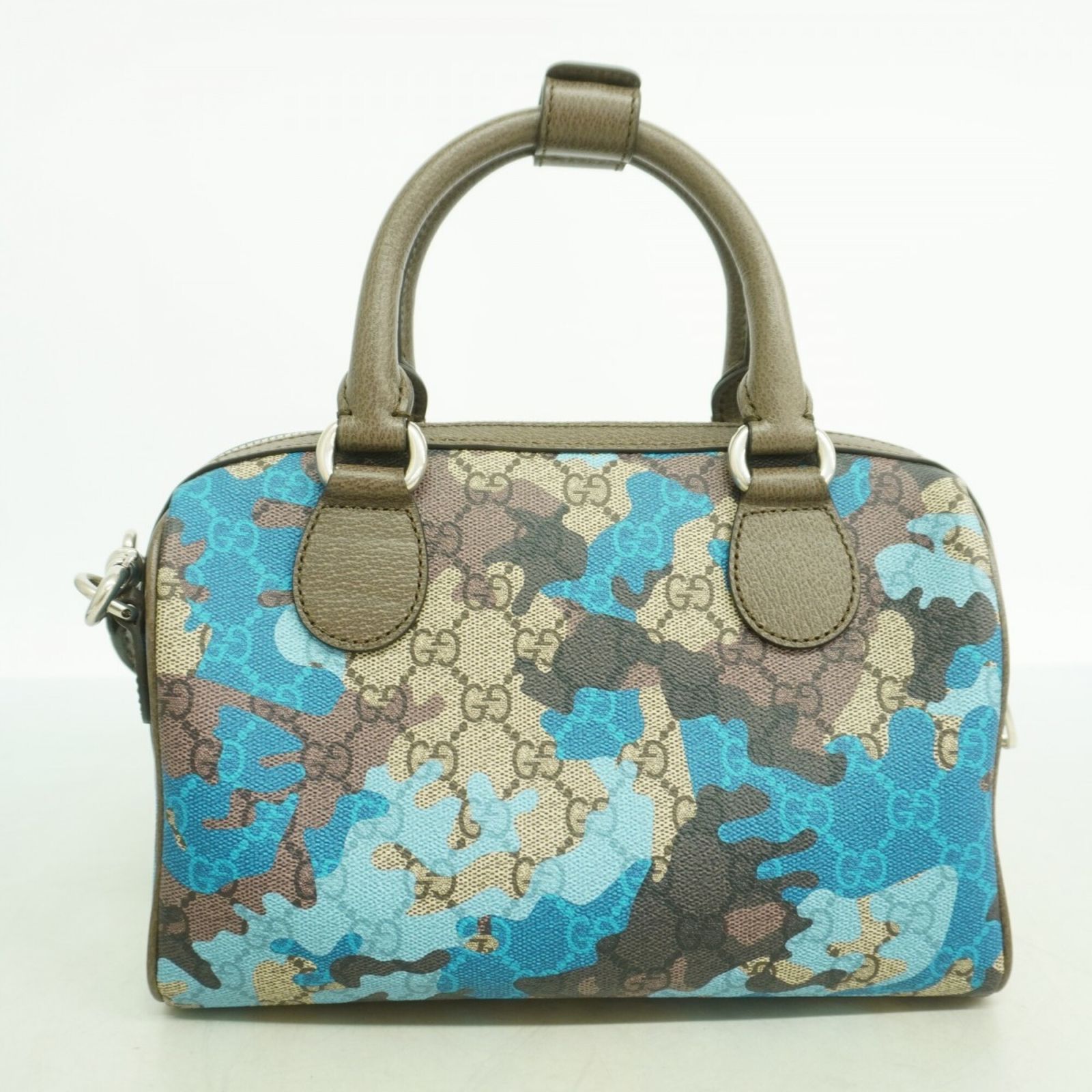 グッチ(Gucci) グッチ ハンドバッグ カモフラージュ 854860 ブルー ブラウン 2wayバッグレディース P3075087