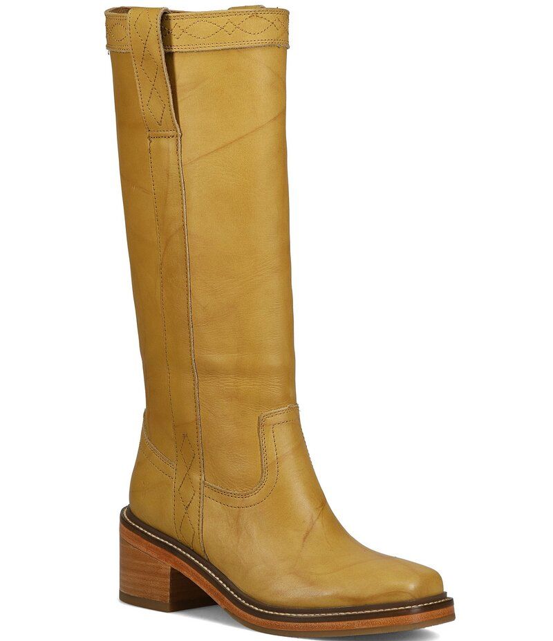 フライ レディース シューズ ブーツ・レインブーツ レザー Frye Kate Leather Riding Boots Banana