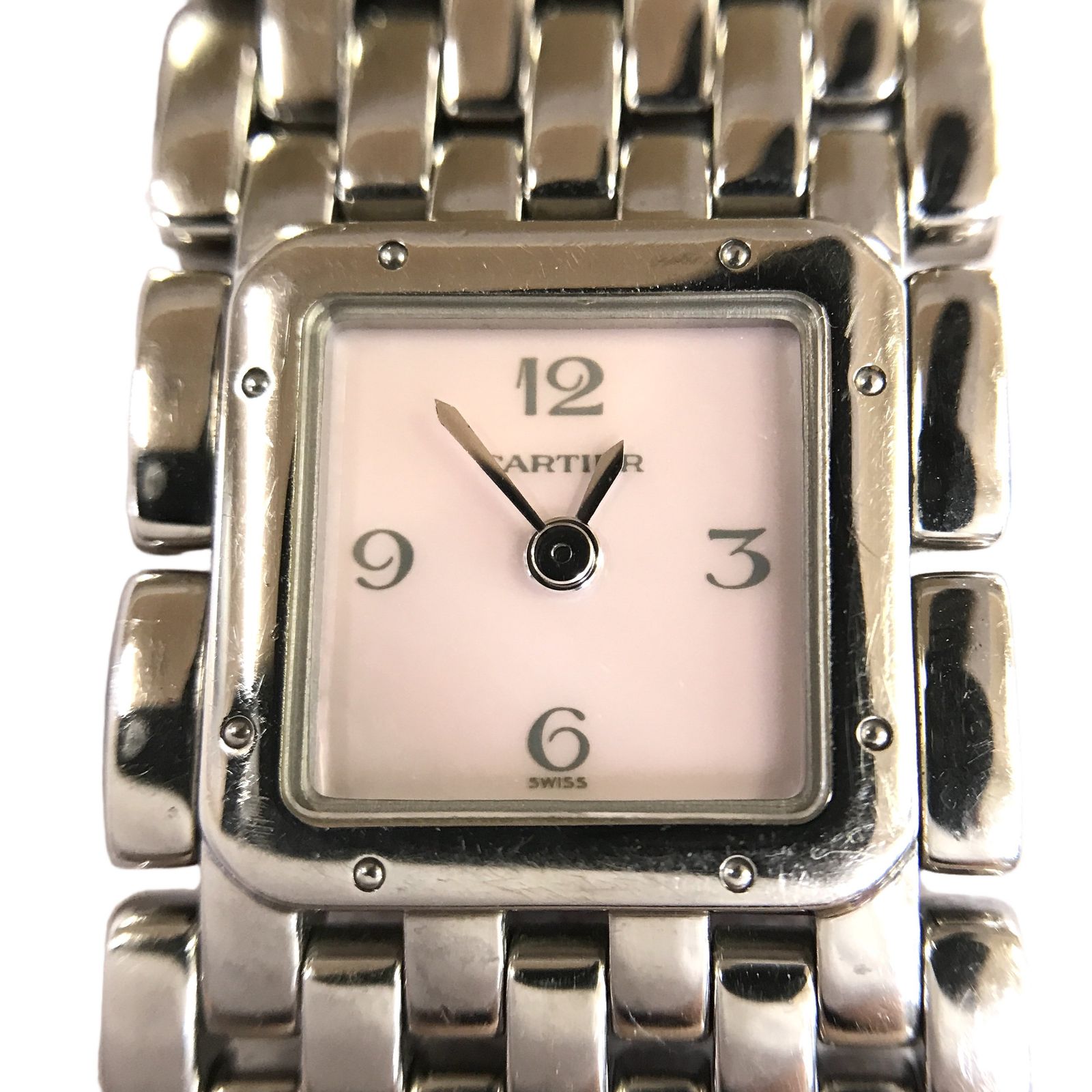 カルティエ Cartier 2420 パンテール リュバン ピンクシェル カルティエ Cartier パンテール リュバン 2420 クオーツ ピンクシェル