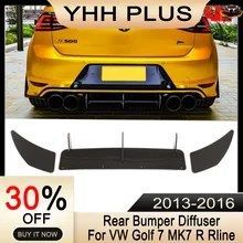 MK7 リアバンパーディフューザーリップスプリッター フォルクスワーゲン ゴルフ7 R RLINE 2013-2016 VW ゴルフ7 MK7 外装パーツ