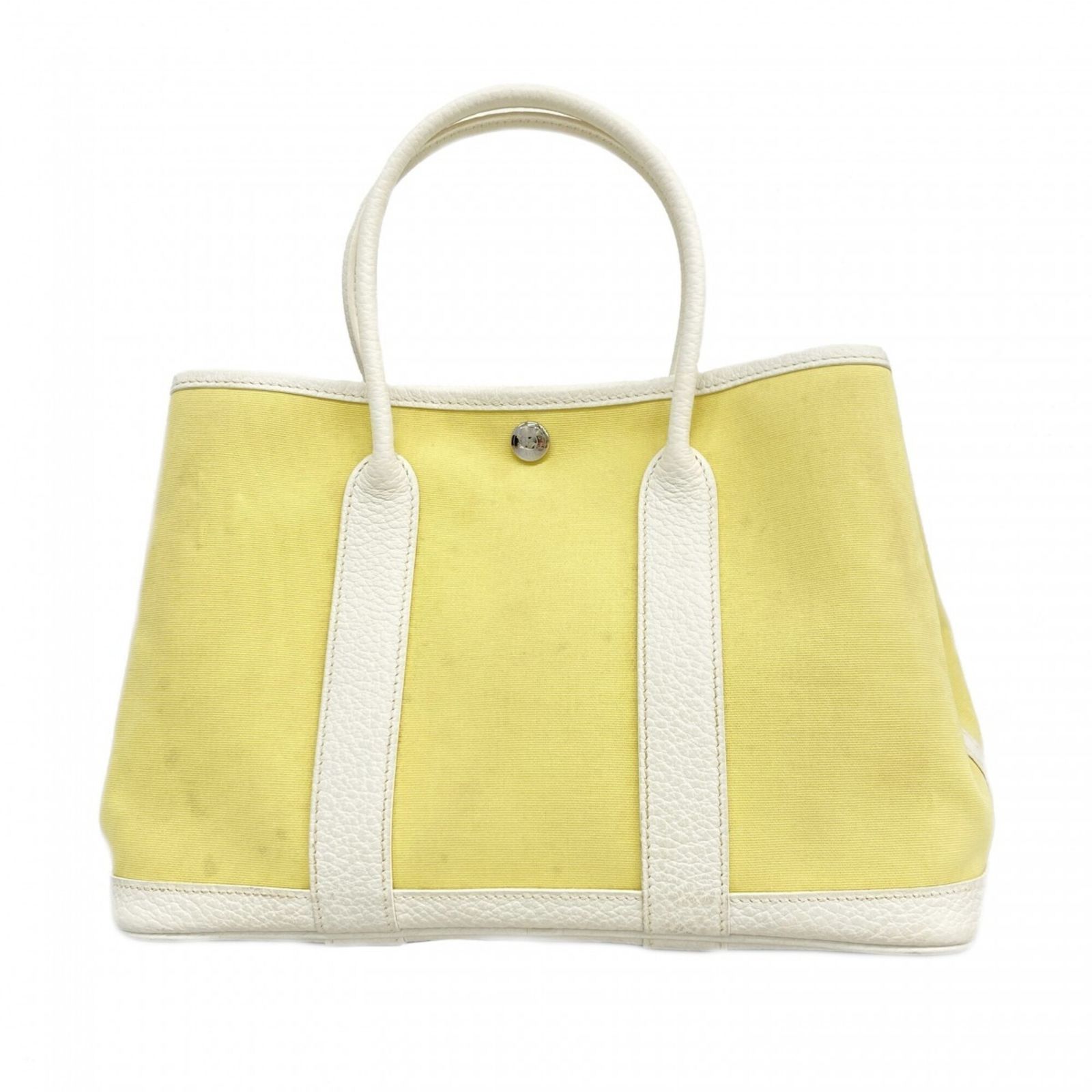 エルメス(Hermes) エルメス トートバッグ ガーデンTPM トワルオフィシエ イエロー □R刻印レディース OP004049