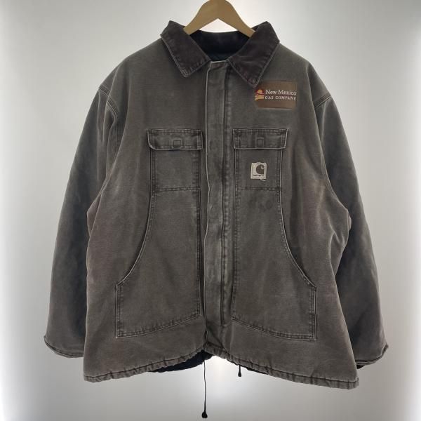 【中古】オールドCarhartt USA製 トラディッショナルジャケット サイズ4XL チョコレートブラウン カーハート[91]
