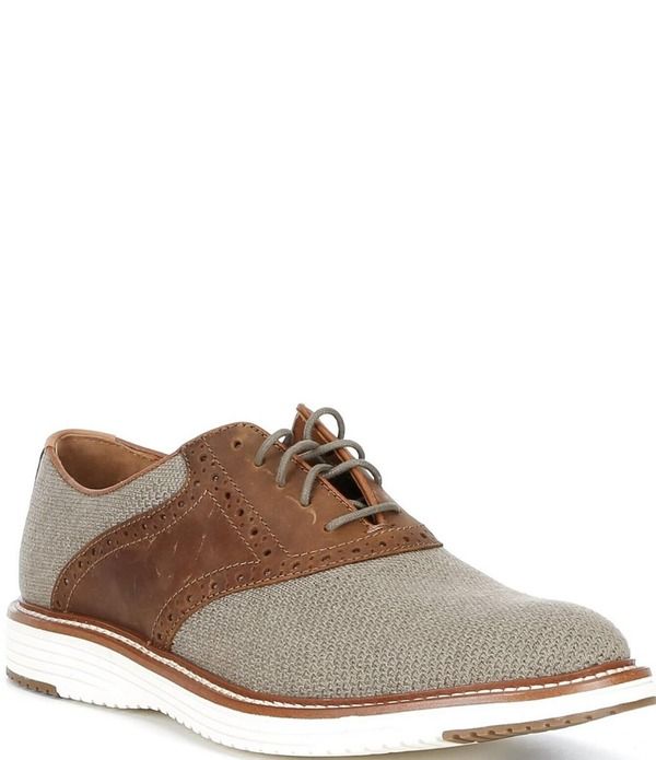 ジョンストンアンドマーフィー メンズ シューズ オックスフォード ブローグ ニット Johnston Murphy Mens Upton Knit Brogue Saddle Oxfords Taup