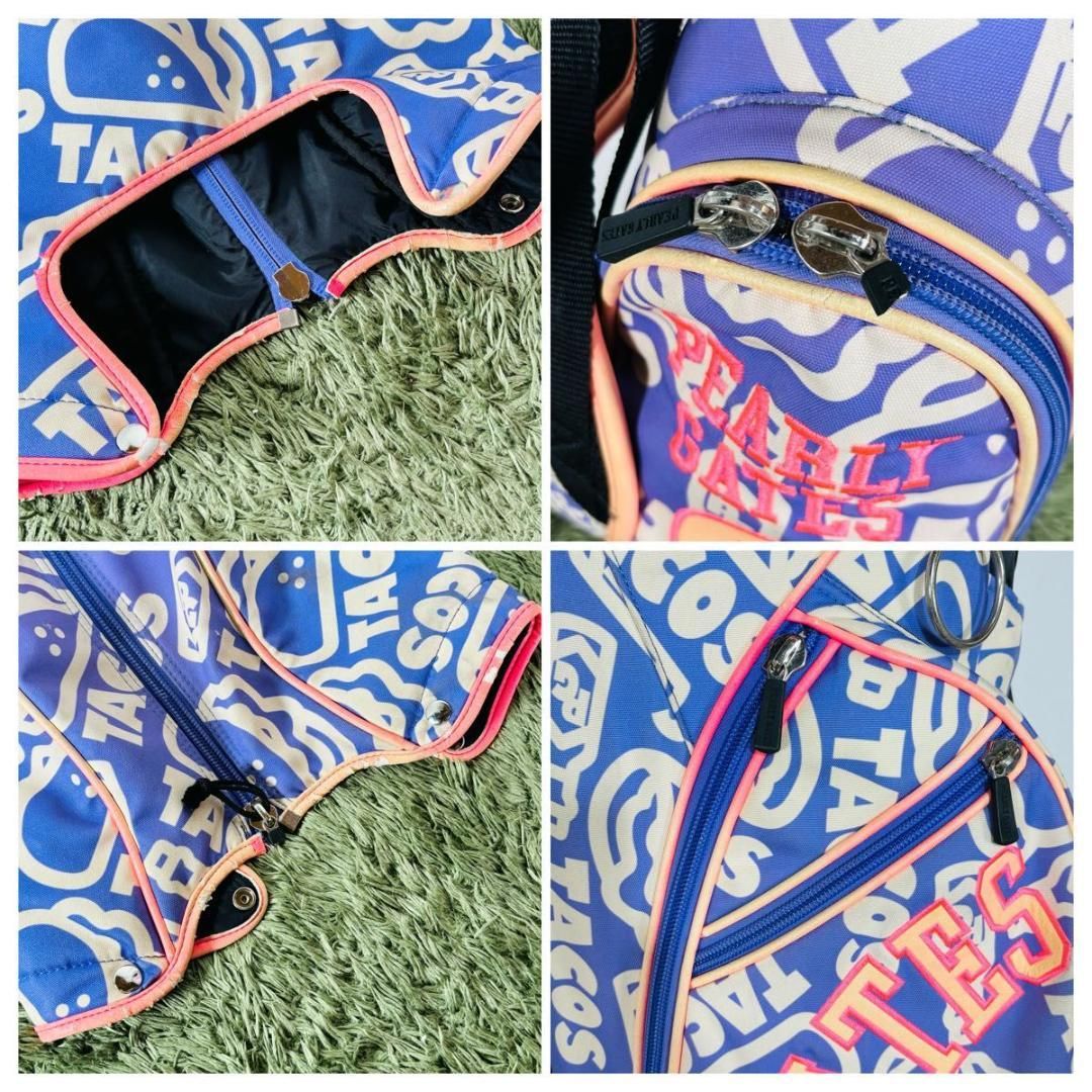 中古】パーリーゲイツ キャディバッグ スタンド式 9.5型 6分割 初心者