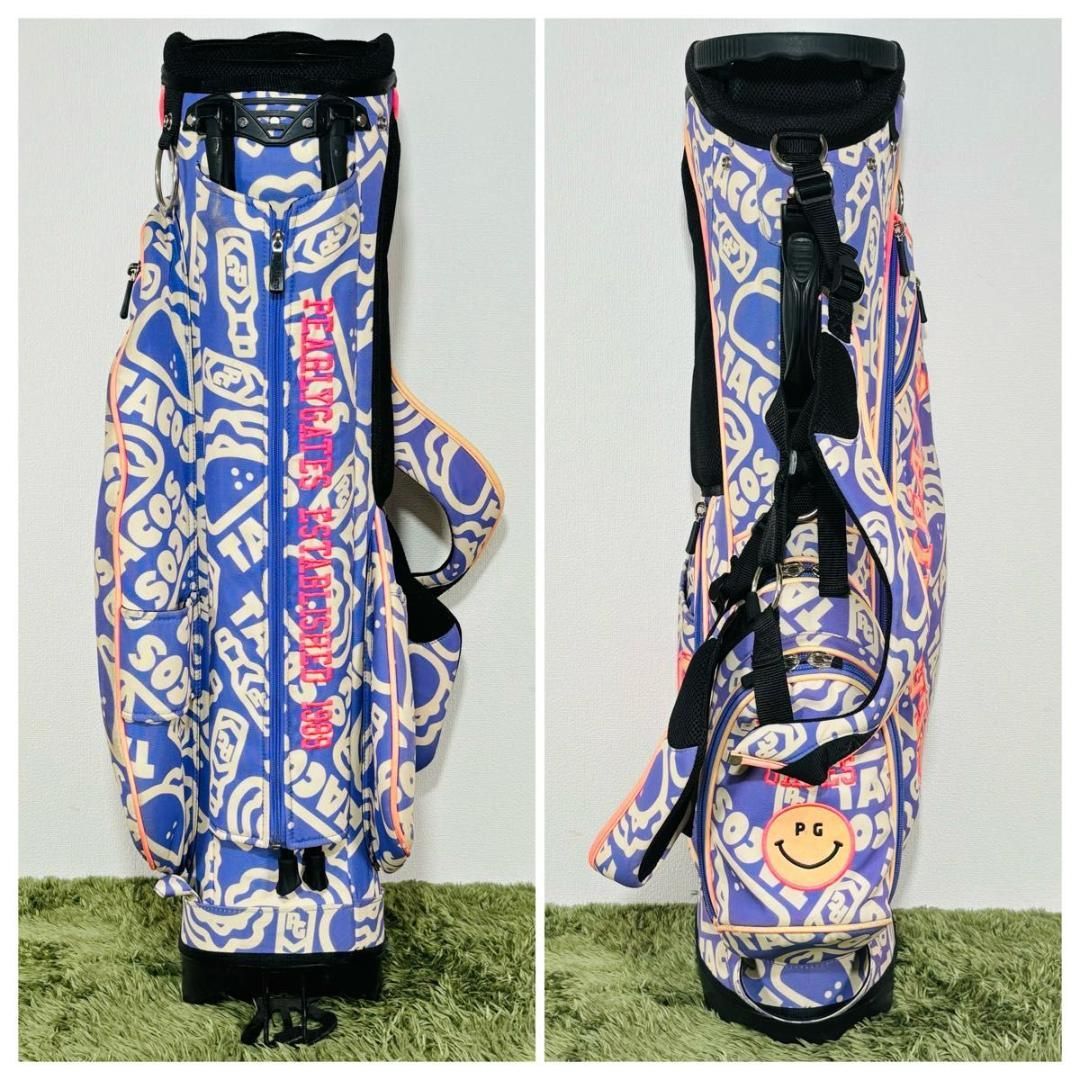 中古】パーリーゲイツ キャディバッグ スタンド式 9.5型 6分割 初心者