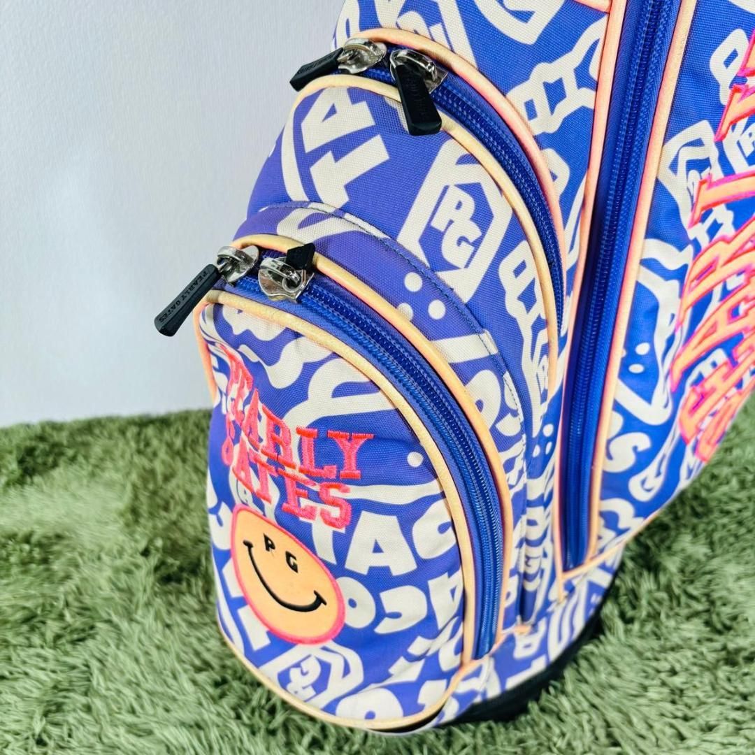 中古】パーリーゲイツ キャディバッグ スタンド式 9.5型 6分割 初心者