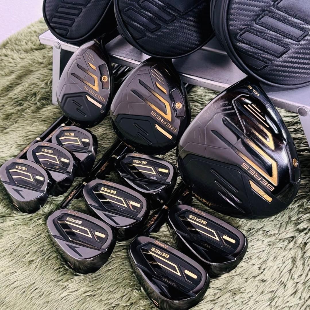 【中古】ホンマ ベレス ブラック 11本セット メンズゴルフ 初心者 入門 大人気モデル HONMA BERES BLACK ARMRQ FX アーマック 純正カーボンシャフト 男性 右利き flex R