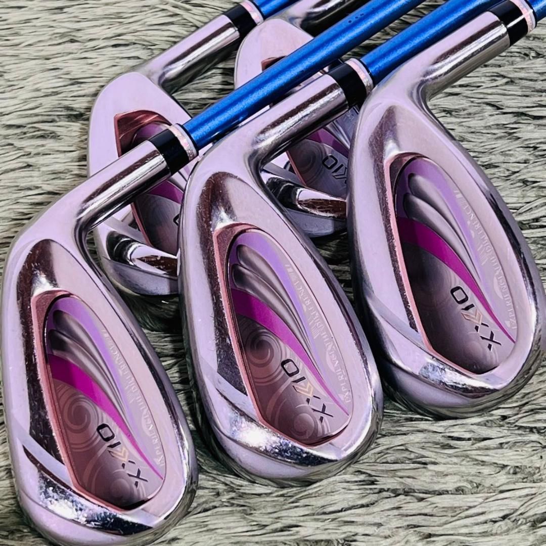 【中古】ゼクシオ 11代目 MP1100L アイアン5本セット レディースゴルフ 初心者 XXIO DUNLOP ダンロップ 純正カーボンシャフト 女性 右利き flex L
