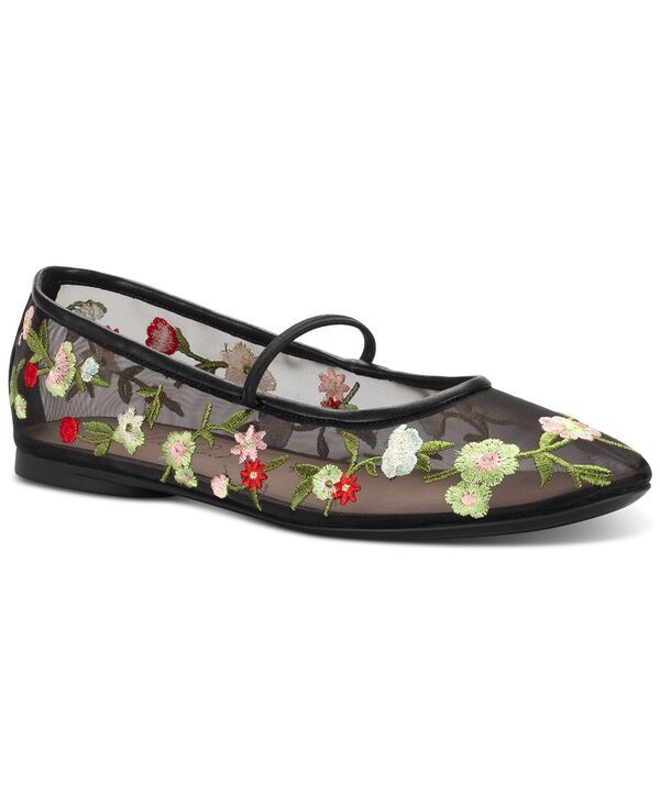 ワイルド ペアー レディース シューズ パンプス Wild Pair Augustt Ballet Flats Mesh Floral Black ブラック