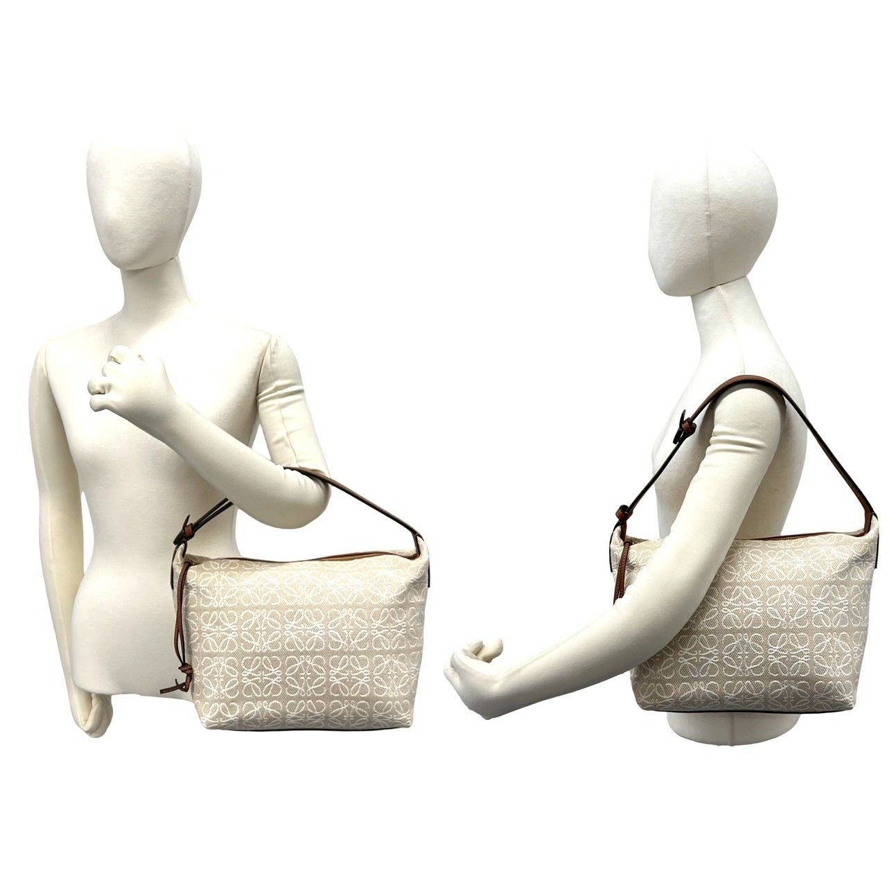 ほぼ未使用 LOEWE ロエベ キュービィバッグ アナグラム キャンバス