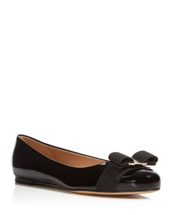 フェラガモ レディース シューズ パンプス Ferragamo Womens Varina Ballet Flats BlackGold ブラック