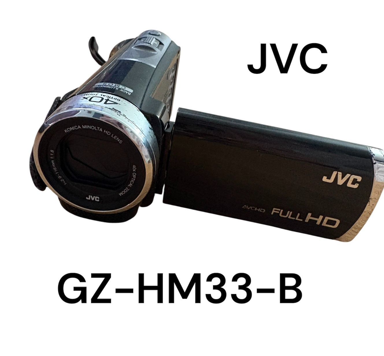 【美品・動作確認済】JVC Everio GZ-HM33-B ビデオカメラ 箱付 ☆【カメラ】JVC GZ-HM33-B ビデオカメラ 動作未確認 - メルカリ