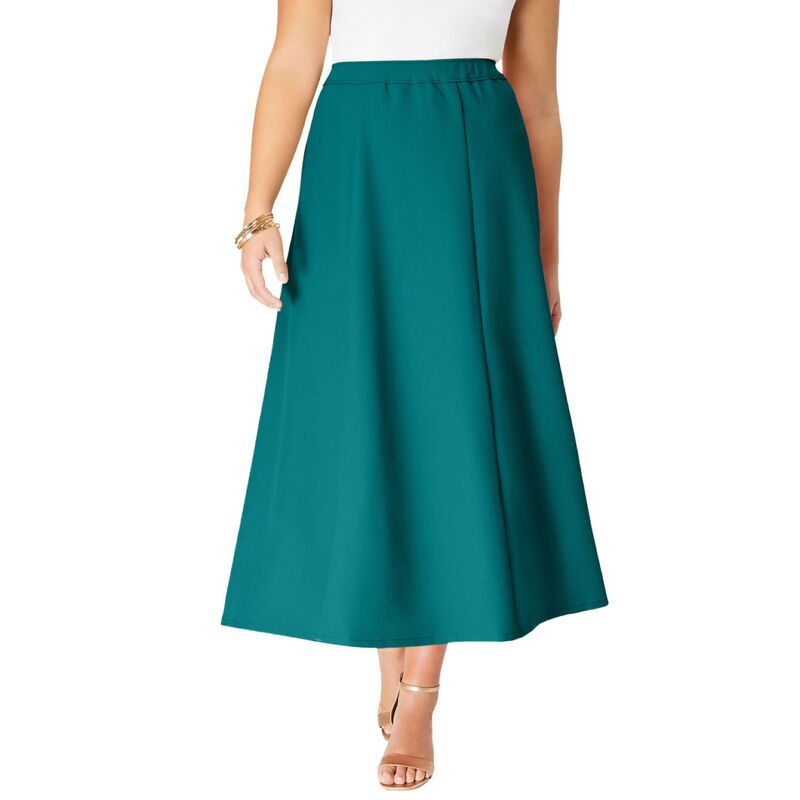 ロアマンズ レディース ボトムスカート A ライン プラスサイズ Roamans Womens Plusize Bend Over A Line Skirtropical Teal ティール