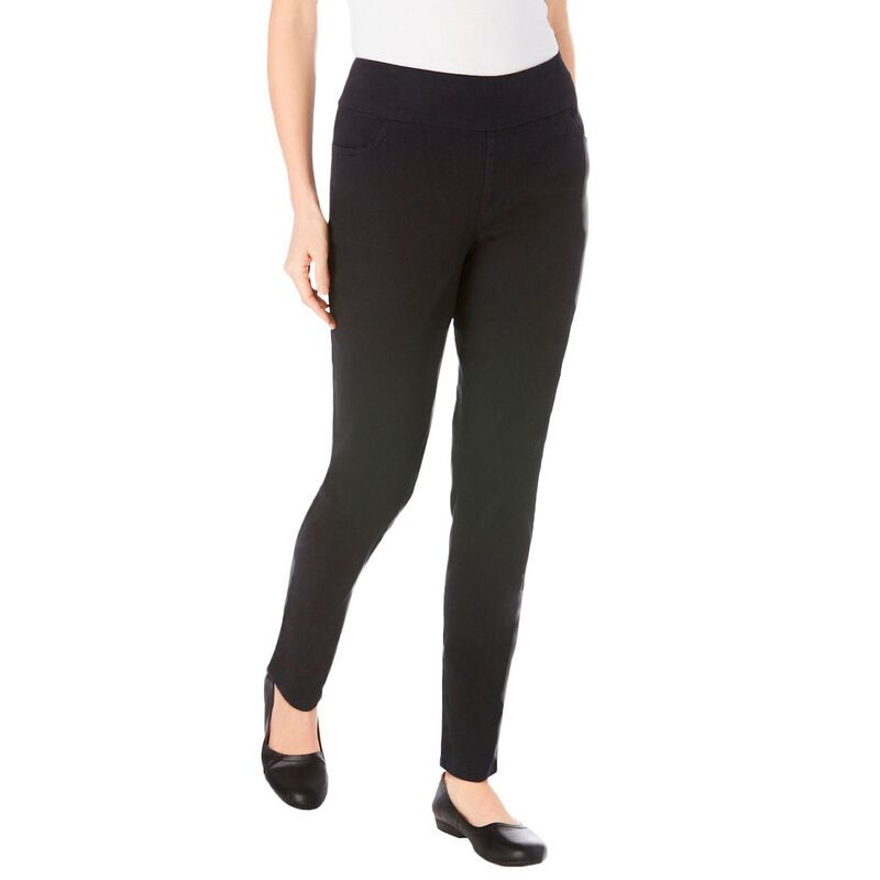 ウーマン ウィズイン レディース ボトムス デニムパンツ プラスサイズ ジーンズ Woman Within Plusize SlimLeg PullOn GapFree StretchDenim Je