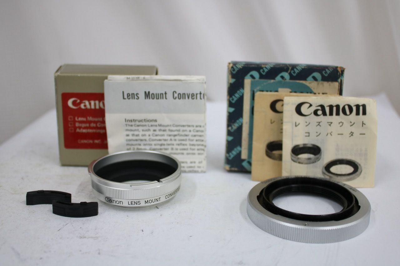【返品保証】 【元箱付き】 キャノン Canon Lens Mount Conver A + B 2個セット e14625