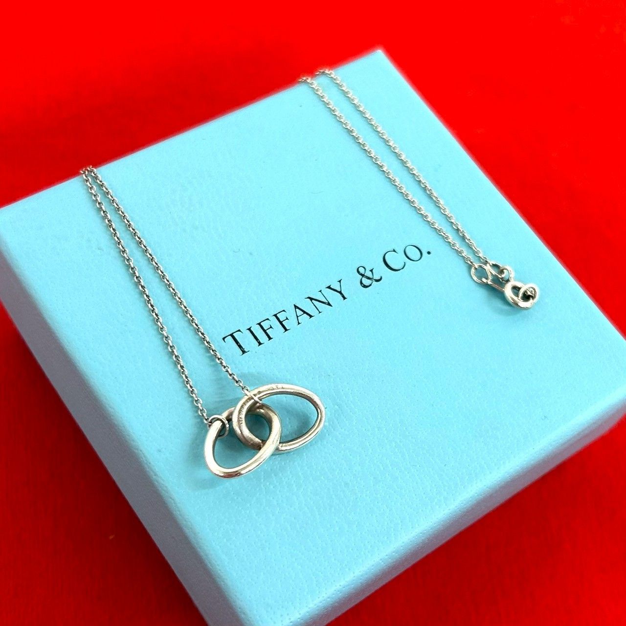 極 美品 TIFFANY&Co. ティファニー ヴィンテージ ダブルループ