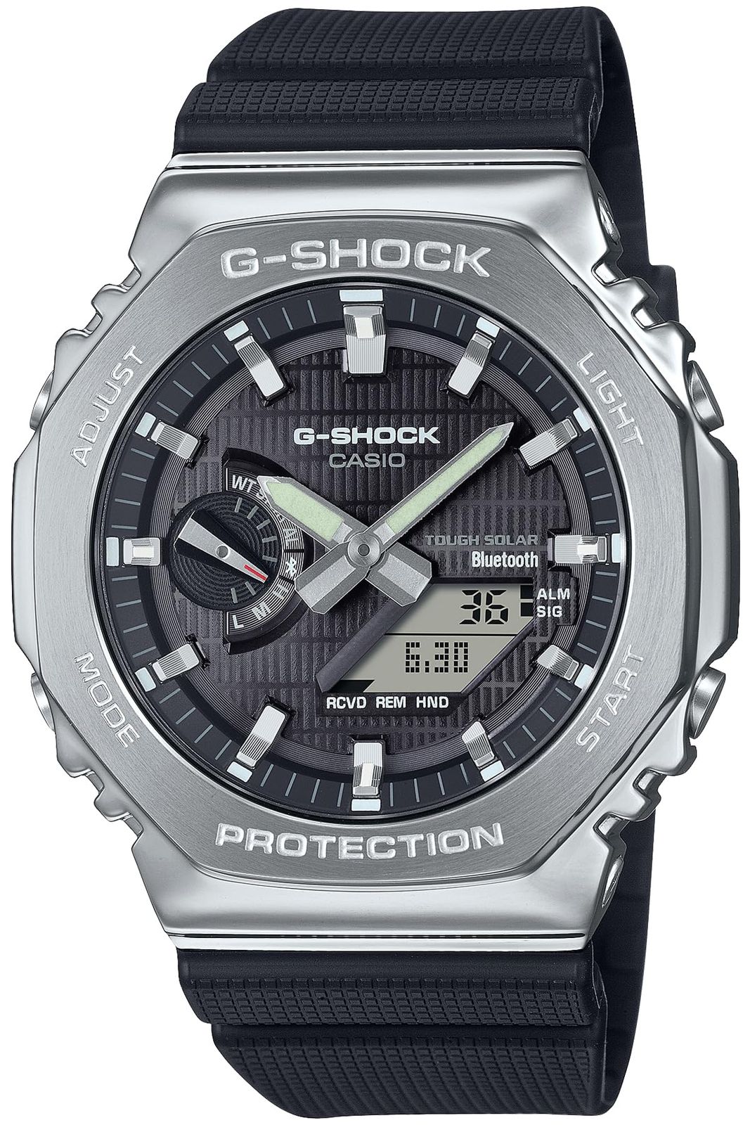 CASIO カシオ G-SHOCK ジーショック GBM-2100-1A ブラック シルバー/ブラック メンズ 腕時計 並行輸入品