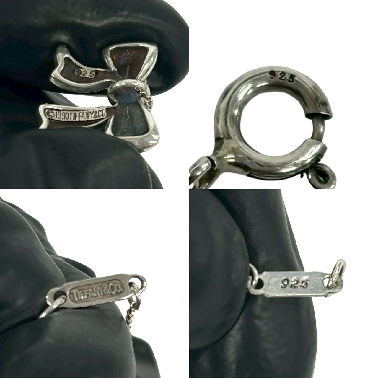 極 美品 TIFFANY&Co. ティファニー ヴィンテージ リボン モチーフ