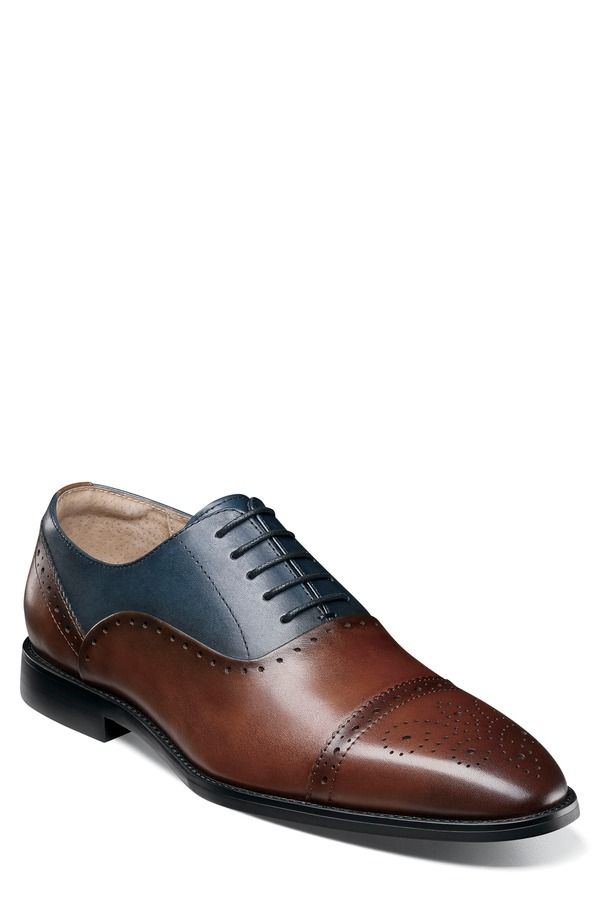 ステイシーアダムス メンズ シューズ オックスフォード キャップ Stacy Adams Reynolds Cap Toe Oxford Brown Navy ネイビー
