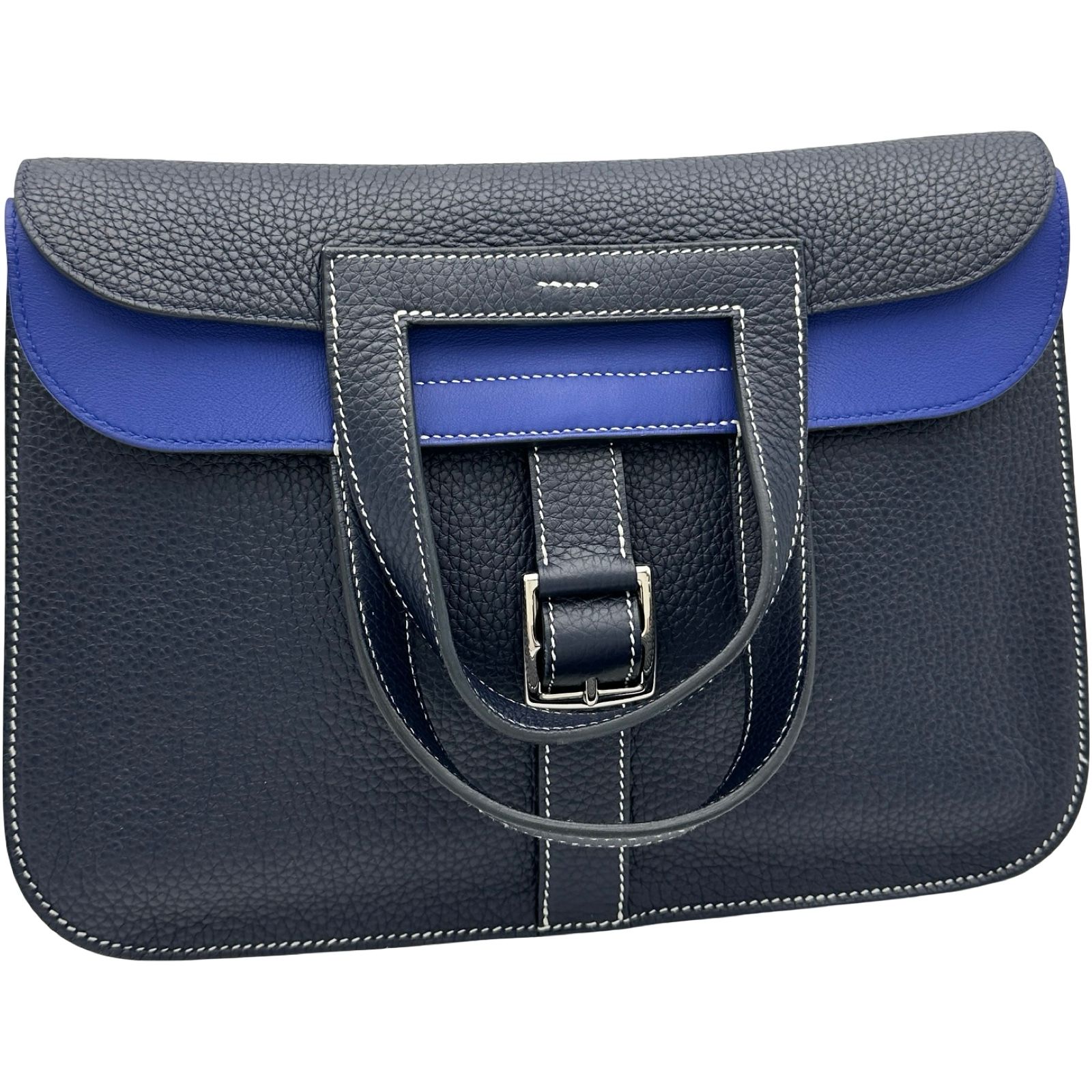 エルメス HERMES アルザン31 U刻印 ブルーニュイ/エレクトリック ゴールド金具 トリヨン レディース ショルダーバッグ 415,800円