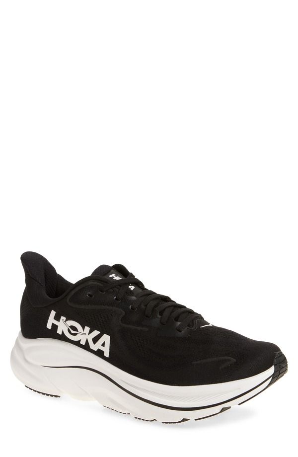 ホカオネオネ メンズ シューズ スニーカー HOKA Clifton 10 Running Shoe Black White ホワイト