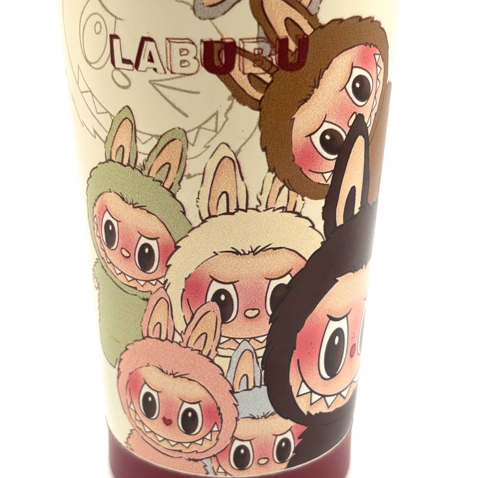 ラブブ タンブラー 蓋付き 大容量 水筒 ステンレス LABUBU ストラップ 