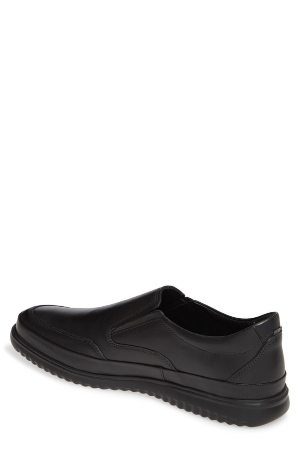 メフィスト メンズ シューズ スニーカー Mephisto Twain SlipOn Sneaker Black Leather ブラック