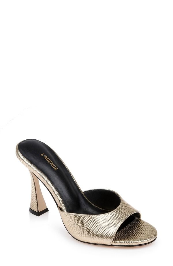 ラジャンス レディース シューズ ヒール サンダル LAGENCE Avery Slide Sandal Goldlizard